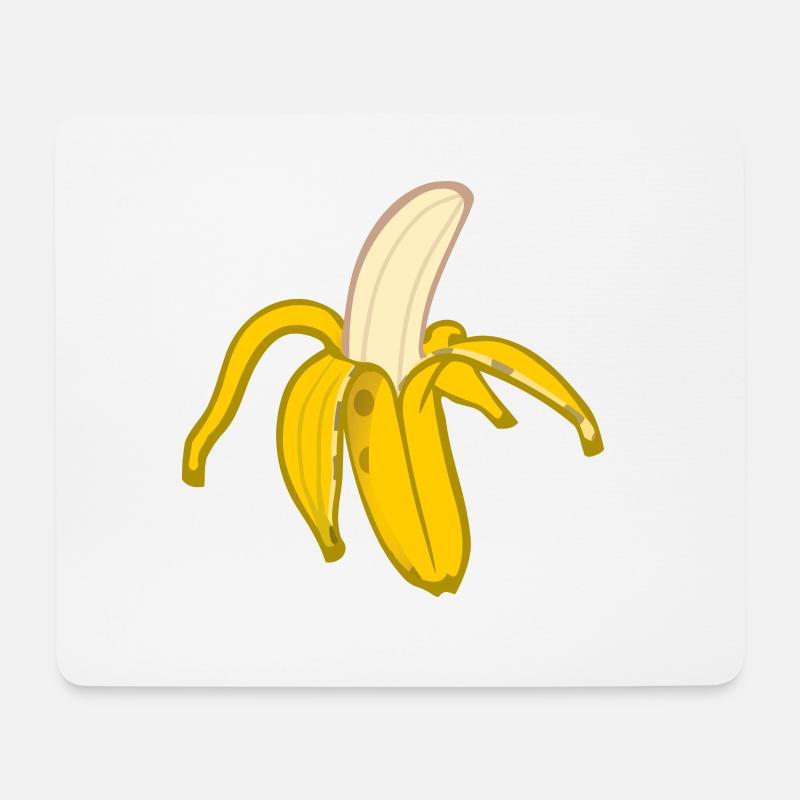 Banane - Mousepad (Querformat) - Weiß