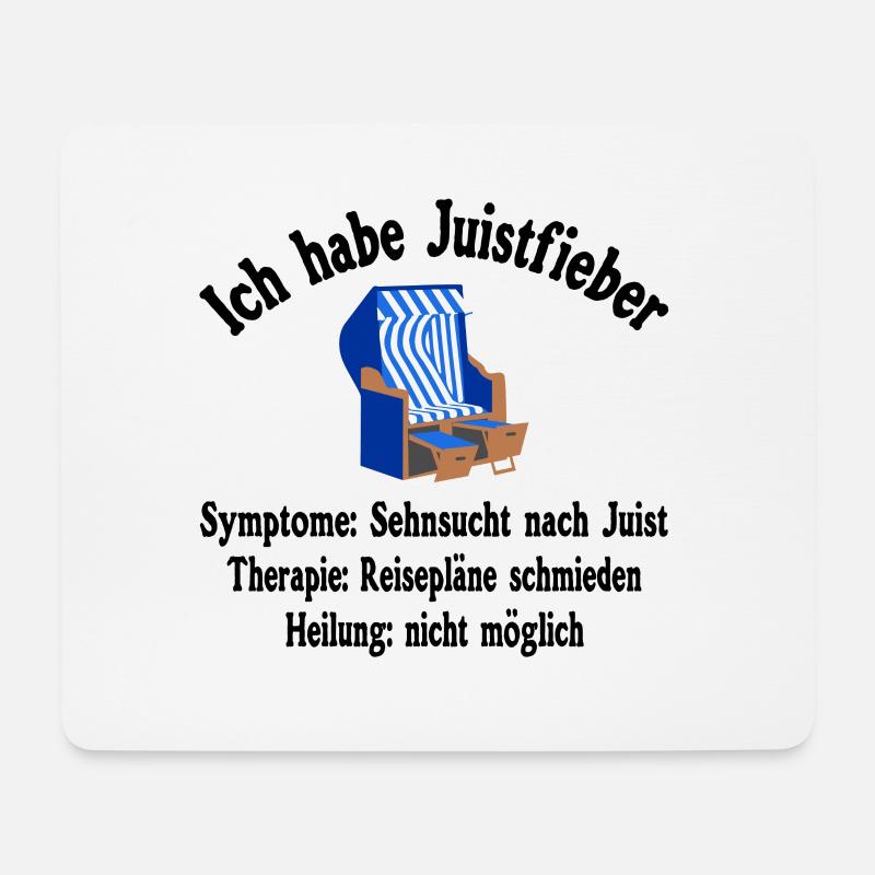 Juist Sehnsucht - Nordsee Insel Urlaub - Geschenk - Mousepad (Querformat) - Weiß