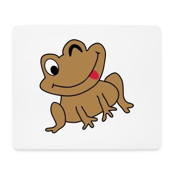 Frosch Idee Glücklich Cartoon Kinder Geschenk - Mousepad (Querformat) - Weiß - Vorne