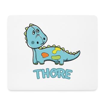 Dinosaurier lustig Kind Thore Geschenk Geburtstag - Mousepad (Querformat) - Weiß - Vorne