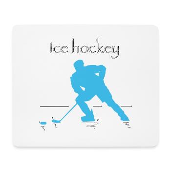 ice hockey - Tapis de souris (format paysage) - blanc - Devant