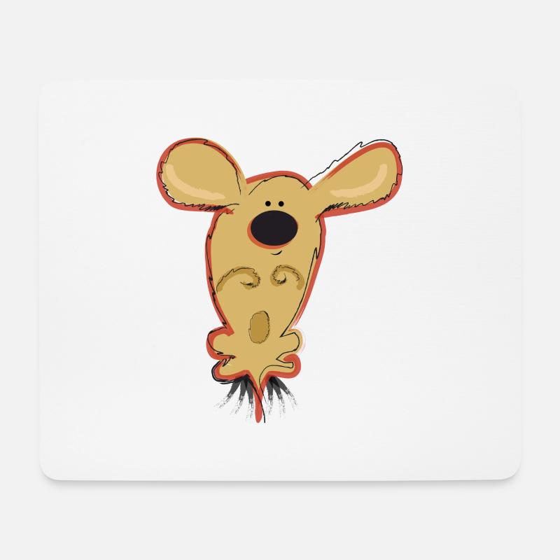 Laika - Mousepad (Querformat) - Weiß