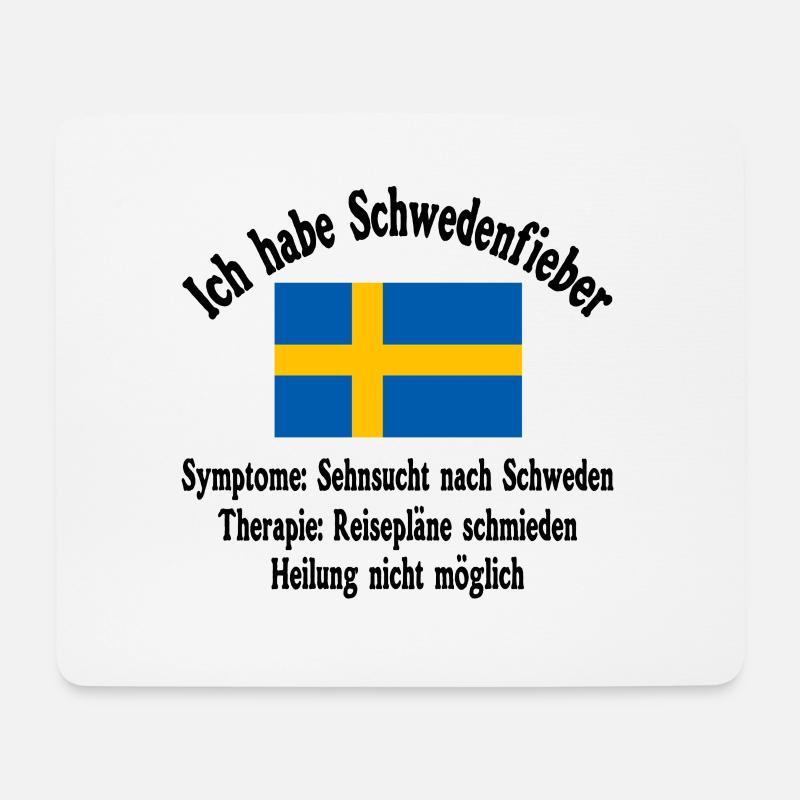 Schweden Sehnsucht - reisen - Geschenk - Mousepad (Querformat) - Weiß