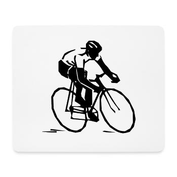 bicycle mountain bike cyclist mountainbike fahrrad - Mousepad (Querformat) - Weiß - Vorne