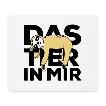 Raise the animal in me Faultier - Mouse Pad (horizontal) - white - Front