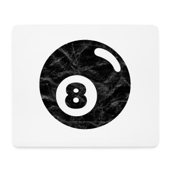 Billard boule de billard noir huit huit - Tapis de souris (format paysage) - blanc - Devant