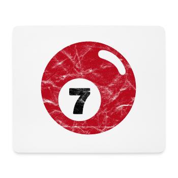 Billard Billardkugel dunkelrot sieben seven - Mousepad (Querformat) - Weiß - Vorne
