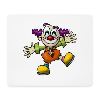 clown harlekin hofnarr kasper komiker narr witzbol - Mousepad (Querformat) - Weiß - Vorne