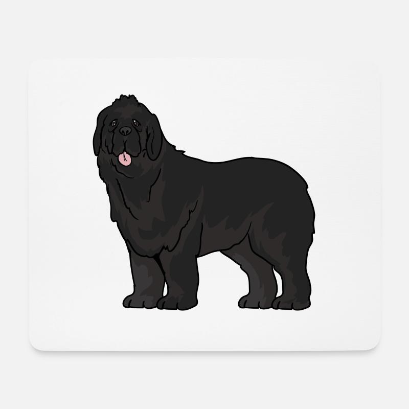 Neufundländer Hund - Mousepad (Querformat) - Weiß