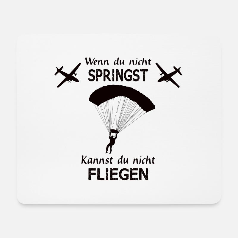 Fallschirmspringer Shirt - Fallschirmsport - Mousepad (Querformat) - Weiß