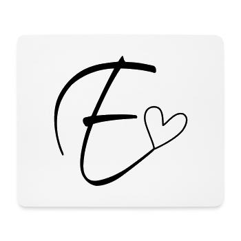 Buchstabe E Buchstabe-E Kalligrafie - Mousepad (Querformat) - Weiß - Vorne