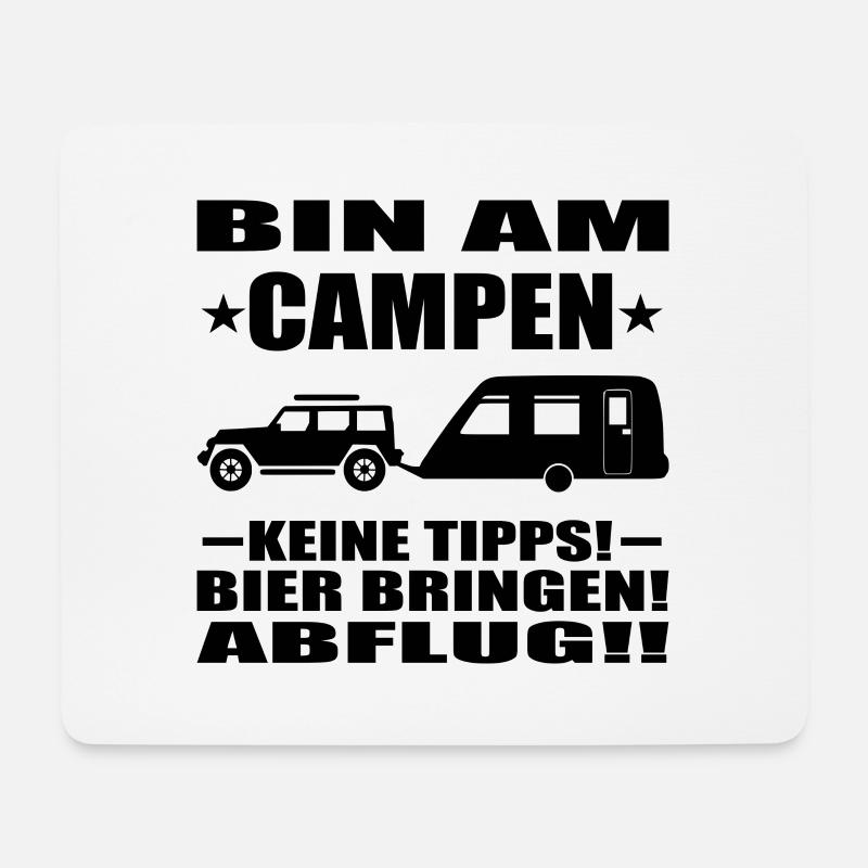 Camping - Mousepad (Querformat) - Weiß