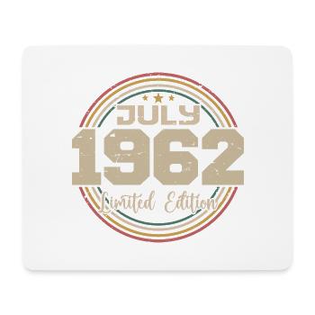 1962 Anniversaire Juillet 1962 Cadeau Juillet 1962 - Tapis de souris (format paysage) - blanc - Devant