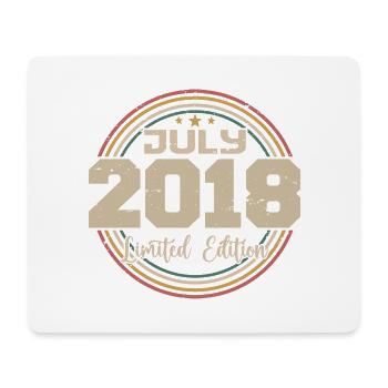 2018 Birthday July 2018 Gift July 2018 - Mouse Pad (horizontal) - white - Front
