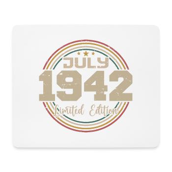 1942 Geburtstag Juli 1942 Geschenk Juli 1942 - Mousepad (Querformat) - Weiß - Vorne