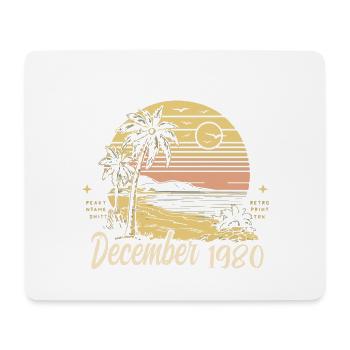 Décembre 1980 Cadeau d’anniversaire Décembre 1980 - Tapis de souris (format paysage) - blanc - Devant