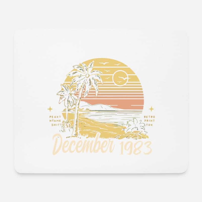 Dezember 1983 Geburtstagsgeschenk Dezember 1983 - Mousepad (Querformat) - Weiß