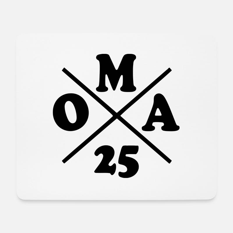 Oma 2025 - Mousepad (Querformat) - Weiß