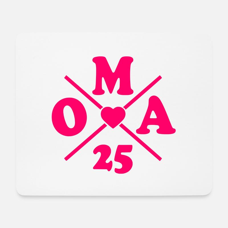 Oma 2025 - Mousepad (Querformat) - Weiß