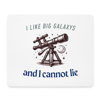Big Galaxys Funny Space Shirt - Mousepad (Querformat) - Weiß - Vorne