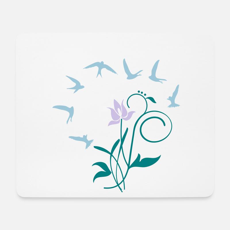 Orchidee / orchid (2c) - Mousepad (Querformat) - Weiß