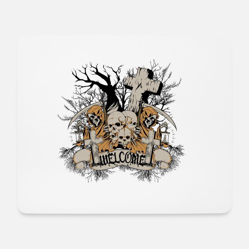 graveyard welcome - Mouse Pad (horizontal) - white