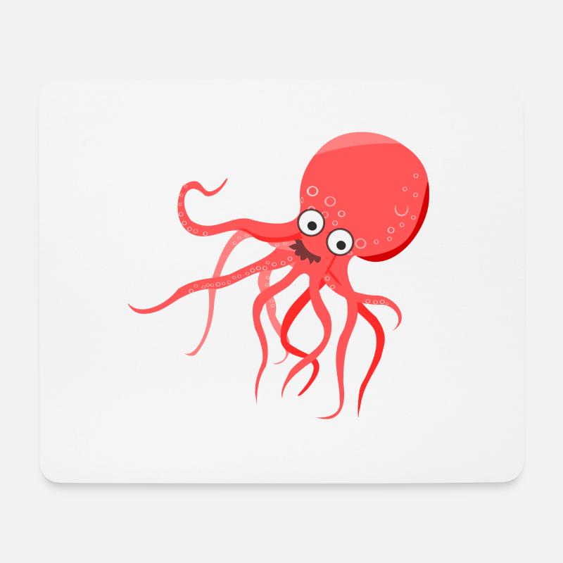 tintenfisch giant octopus krake kalmar sepien fish - Mousepad (Querformat) - Weiß