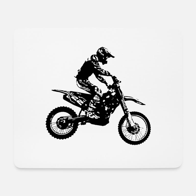enduro - Mousepad (Querformat) - Weiß
