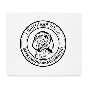 Drahthaar Vizsla Jagdgebrauchshund Hunde Wilsigns - Mousepad (Querformat) - Weiß - Vorne