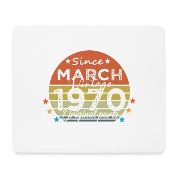 54 Years Old Made In 1970 Vintage March 1970 - Mouse Pad (horizontal) - white - Front