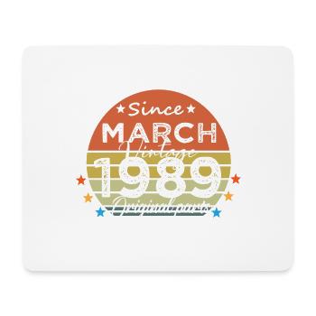 35 Years Old Made In 1989 Vintage March 1989 - Mouse Pad (horizontal) - white - Front