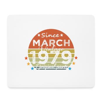 45 Jahre alt Baujahr 1979 Jahrgang März 1979 - Mousepad (Querformat) - Weiß - Vorne