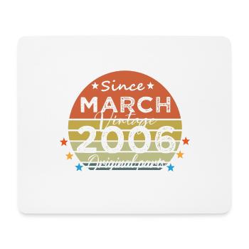 18 Jahre alt Baujahr 2006 Jahrgang März 2006 - Mousepad (Querformat) - Weiß - Vorne