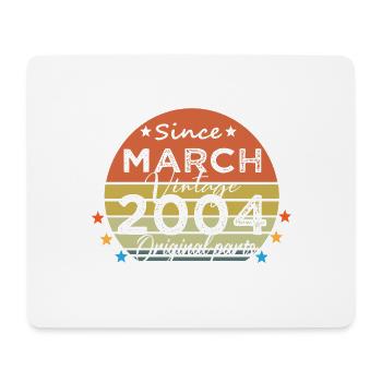 20 Jahre alt Hergestellt im Jahr 2004 Jahrgang März 2004 - Mousepad (Querformat) - Weiß - Vorne