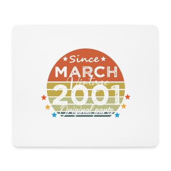 23 Jahre alt Baujahr 2001 Jahrgang März 2001 - Mousepad (Querformat) - Weiß - Vorne