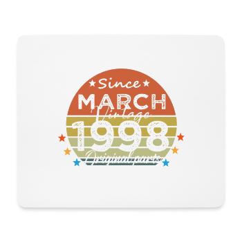 26 Years Old Made In 1998 Vintage March 1998 - Mouse Pad (horizontal) - white - Front