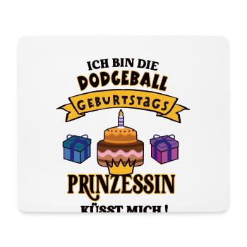 Dodgeballerin Geburtstag Dodgeballspielerin Geb - Mousepad (Querformat) - Weiß - Vorne