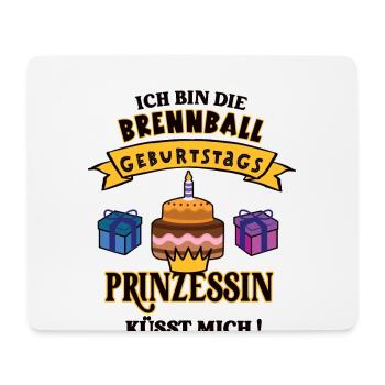 Brennballerin Geburtstag Brennballspielerin Geb - Mousepad (Querformat) - Weiß - Vorne