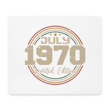 1970 Anniversaire Juillet 1970 Cadeau Juillet 1970 - Tapis de souris (format paysage) - blanc - Devant