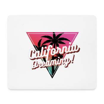 Californie rêvant de coucher de soleil sur les palmiers - Tapis de souris (format paysage) - blanc - Devant