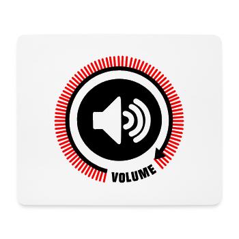 Lautstärkelinien der Lautsprecher - Mousepad (Querformat) - Weiß - Vorne