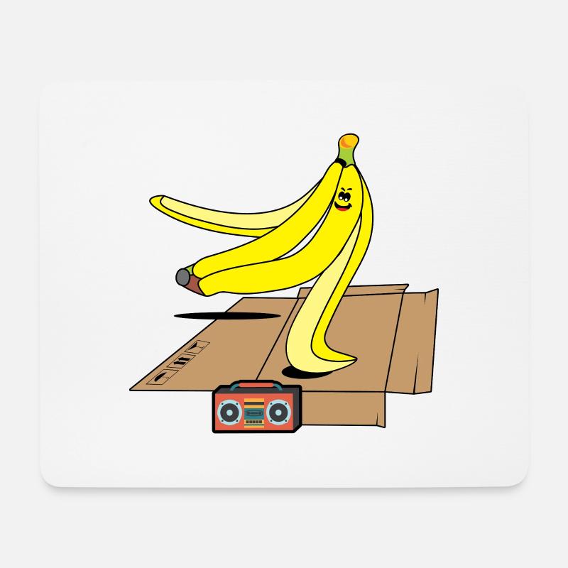 Banana Boombox Boogie - Mousepad (Querformat) - Weiß