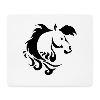 Tribal Pony Pferd Design Stolz Geschenk Lustig Süß - Mousepad (Querformat) - Weiß - Vorne