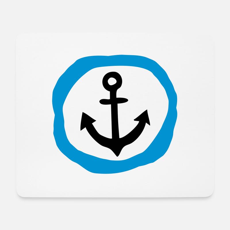 Anker Geschenk aus der Heimat maritim Seemann - Mousepad (Querformat) - Weiß
