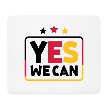 Yes we can Schwarz Rot Gold Germany Football Fan - Mouse Pad (horizontal) - white - Front
