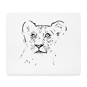 Lion Cub - Mouse Pad (horizontal) - white - Front