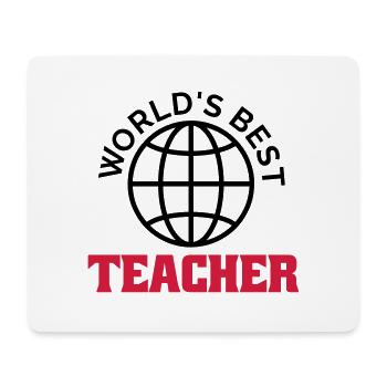 worlds best teacher - Mouse Pad (horizontal) - white - Front