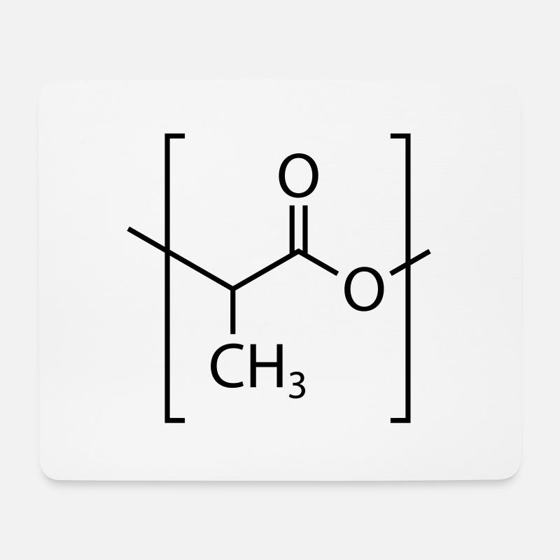 Polymilchsäure (PLA) -Molekül. - Mousepad (Querformat) - Weiß