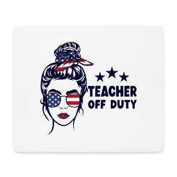 Enseignant hors service Lehrer außer Dienst - Tapis de souris (format paysage) - blanc - Devant