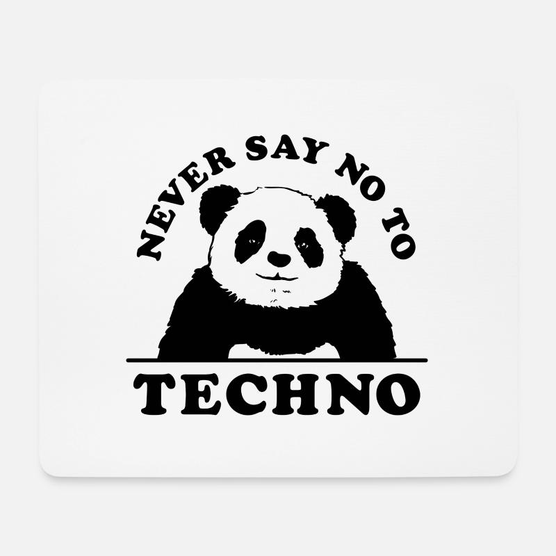 Nie nein sagen II bis Techno - Mousepad (Querformat) - Weiß